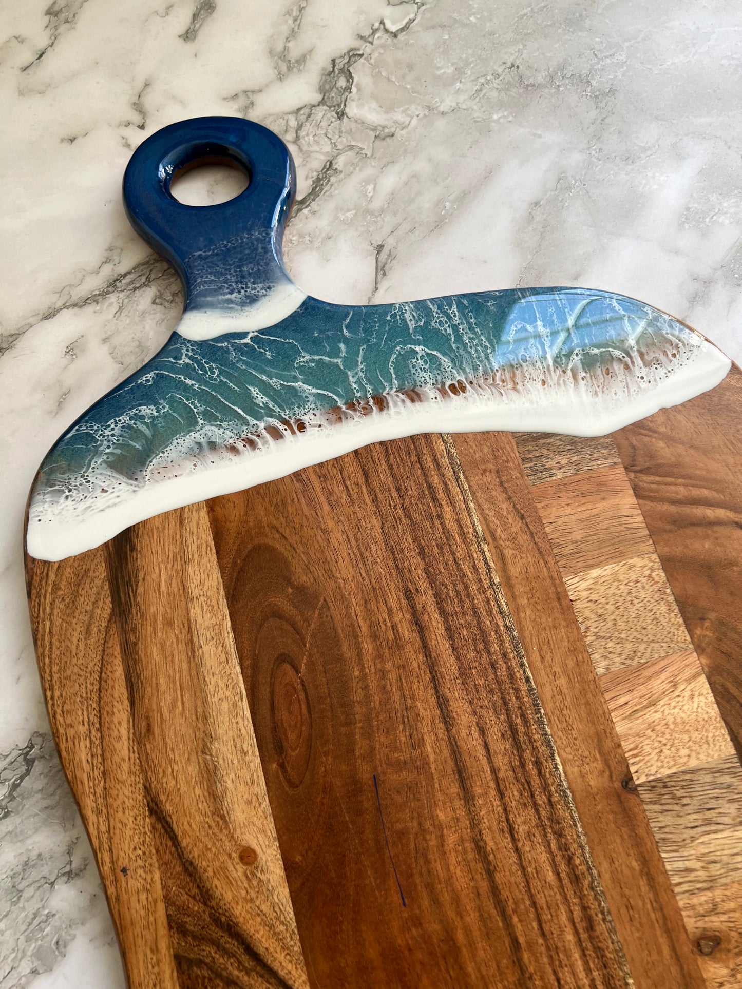 Large Rustic Ocean Wave Charcuterie Board