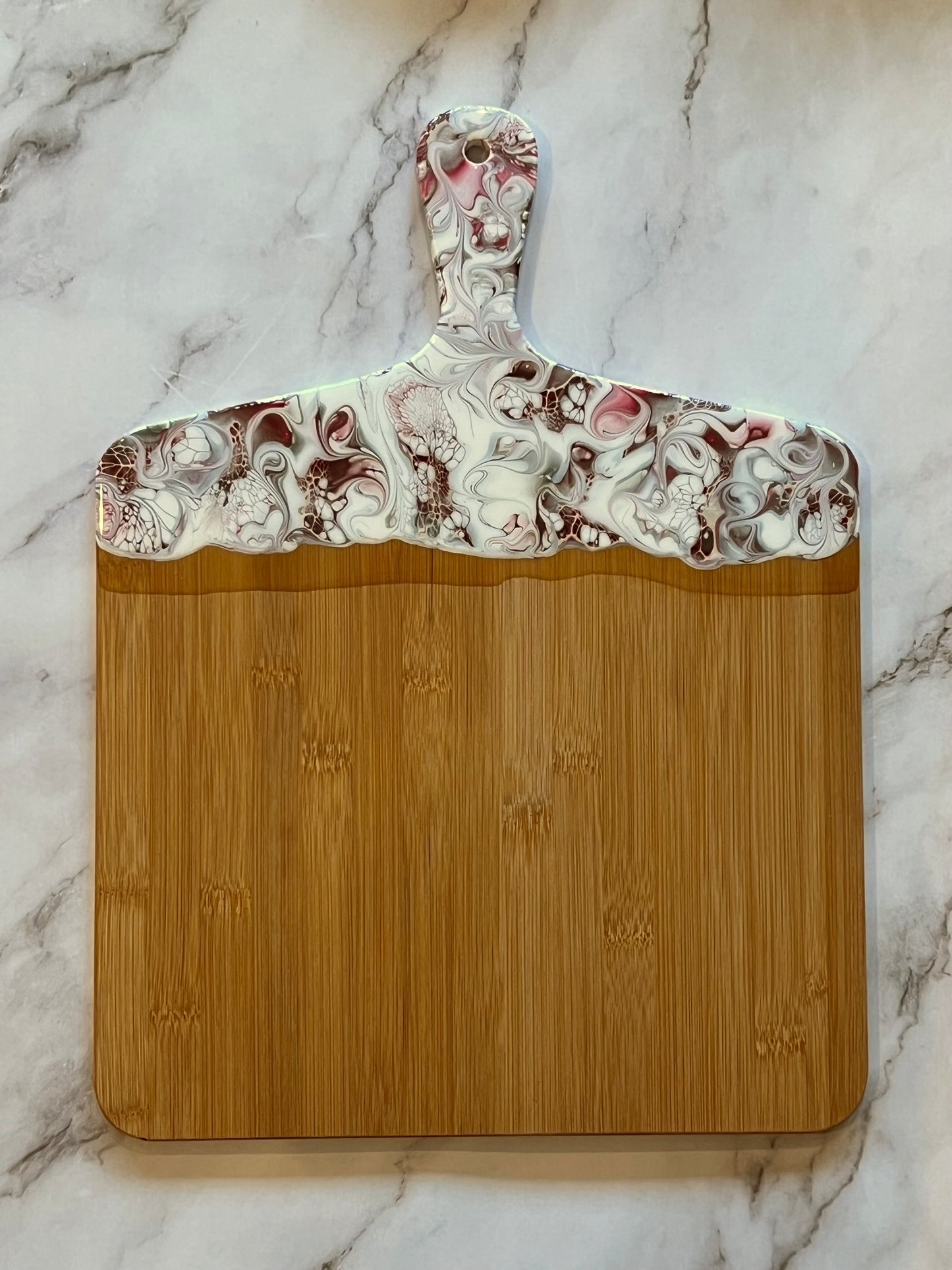 Red, White and Silver Charcuterie Board
