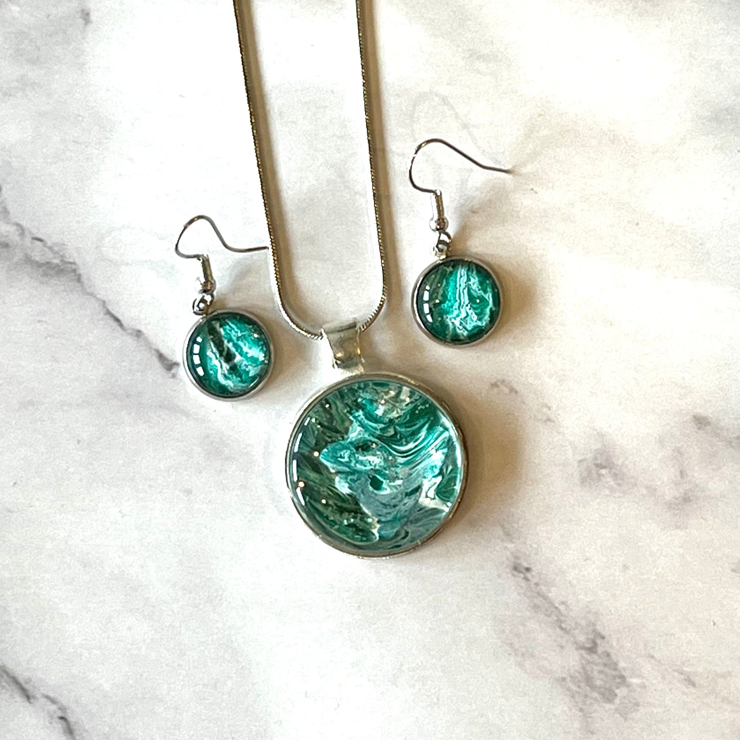 Forrest Green Silver Set
