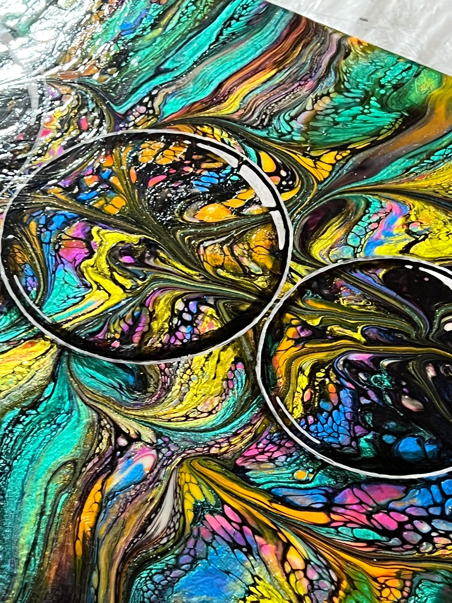 Stain Glass with Water Drops