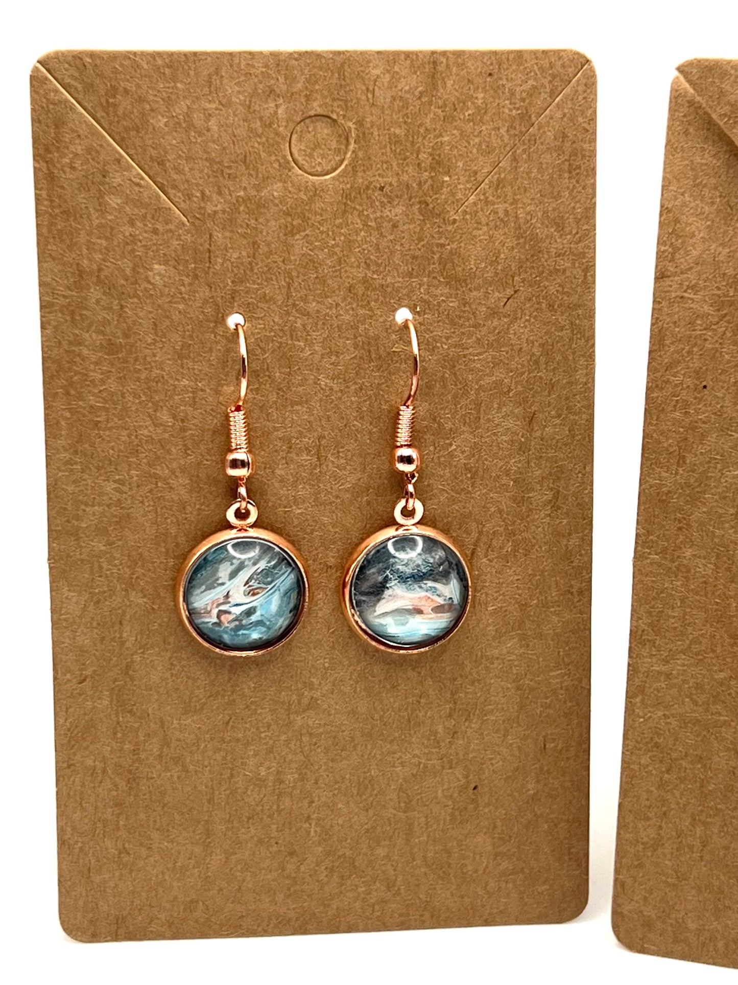 Blue and Copper Necklace and Earrings