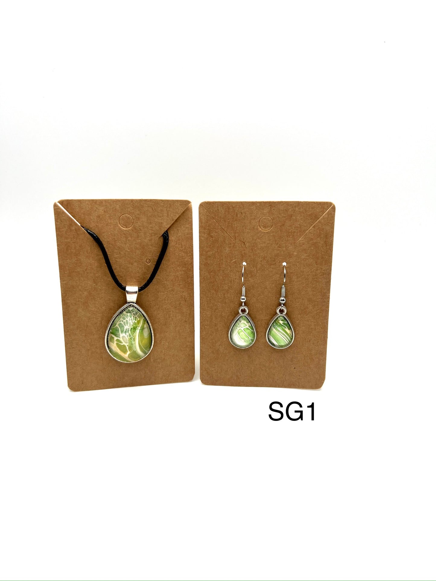 Army Green With A Touch Of Gold Jewelry Set