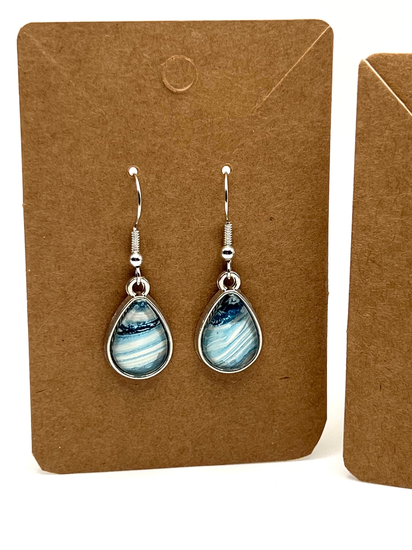 Light Blue and Denim set in Sterling Silver