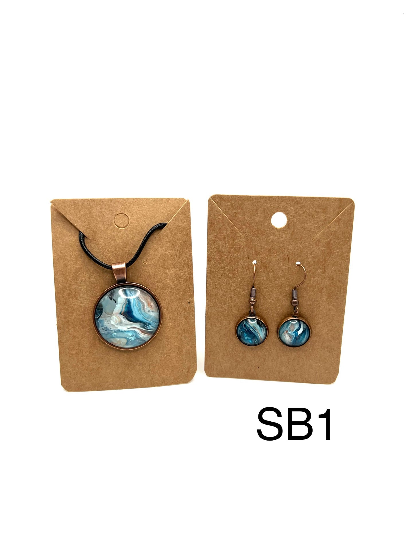 Gorgeous Blues set in Bronze