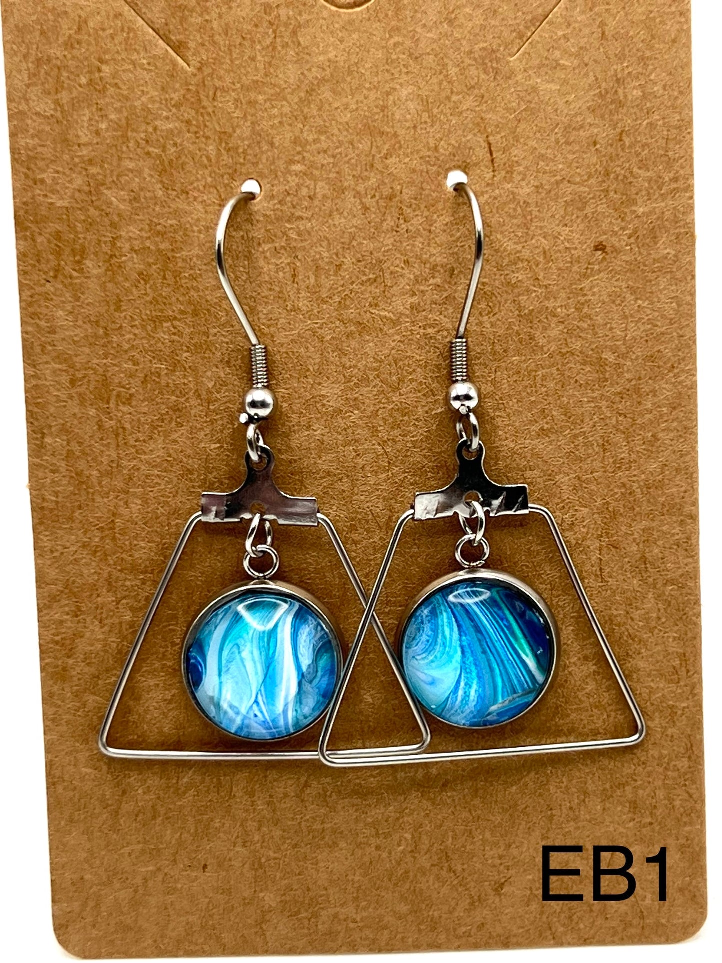 Stainless Steel Blue Earrings