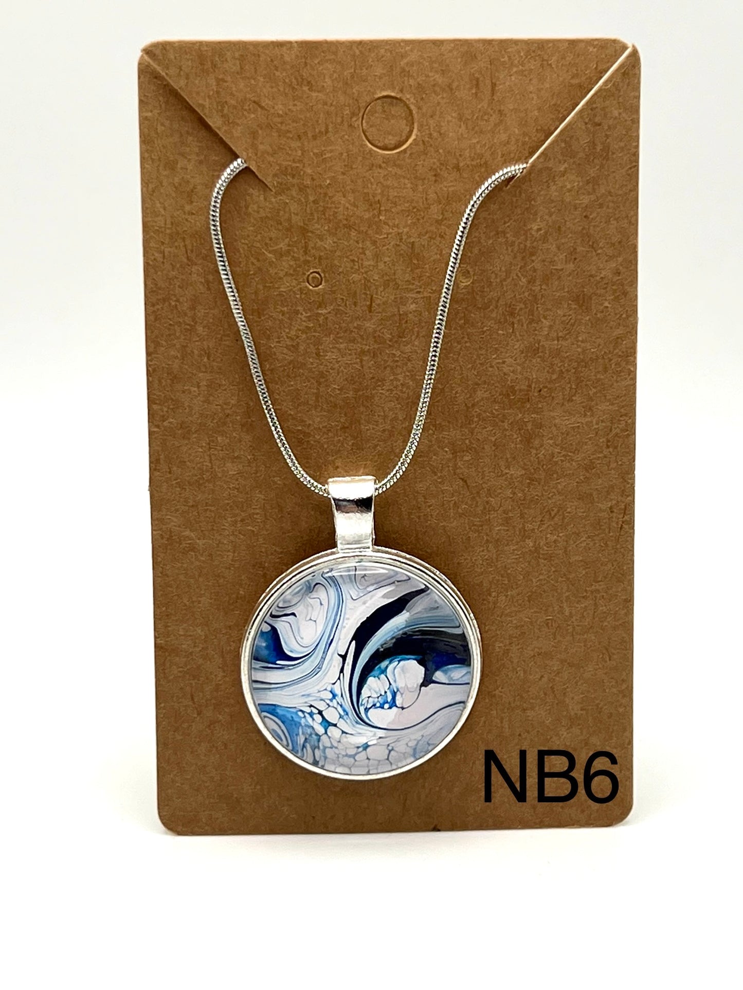 Dark Blue Swirl Pendant