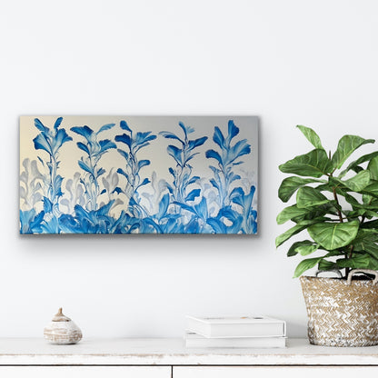 Blue and Silver Flowers