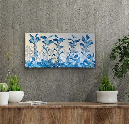 Blue and Silver Flowers