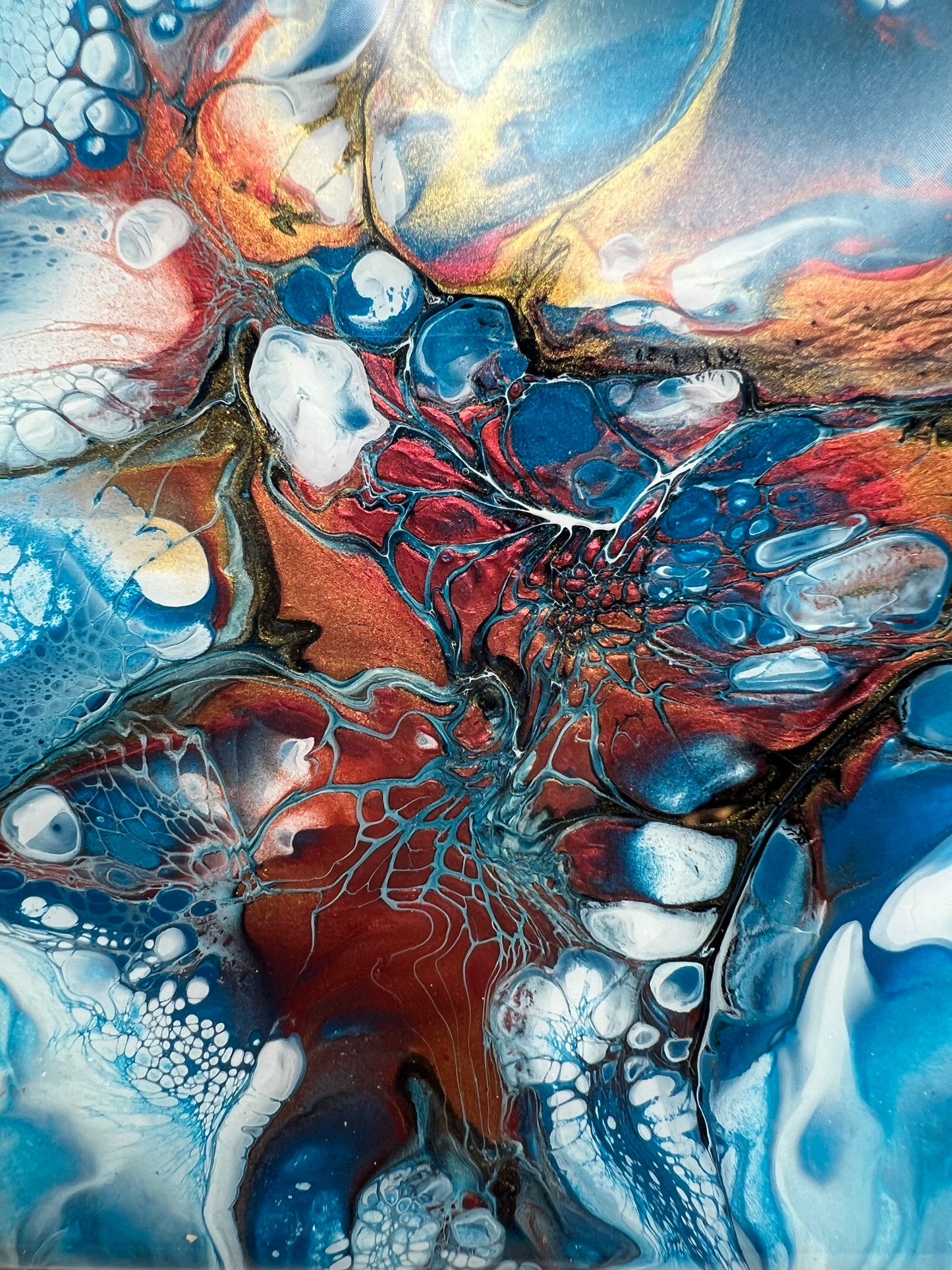 Brilliant Blue, Copper and Gold Coasters