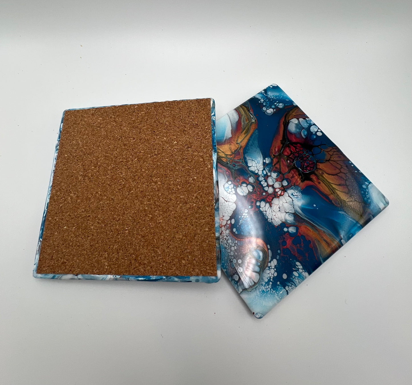 Brilliant Blue, Copper and Gold Coasters