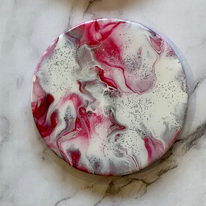 Christmas Coasters in Red and White