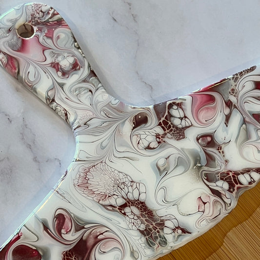 Red, White and Silver Charcuterie Board