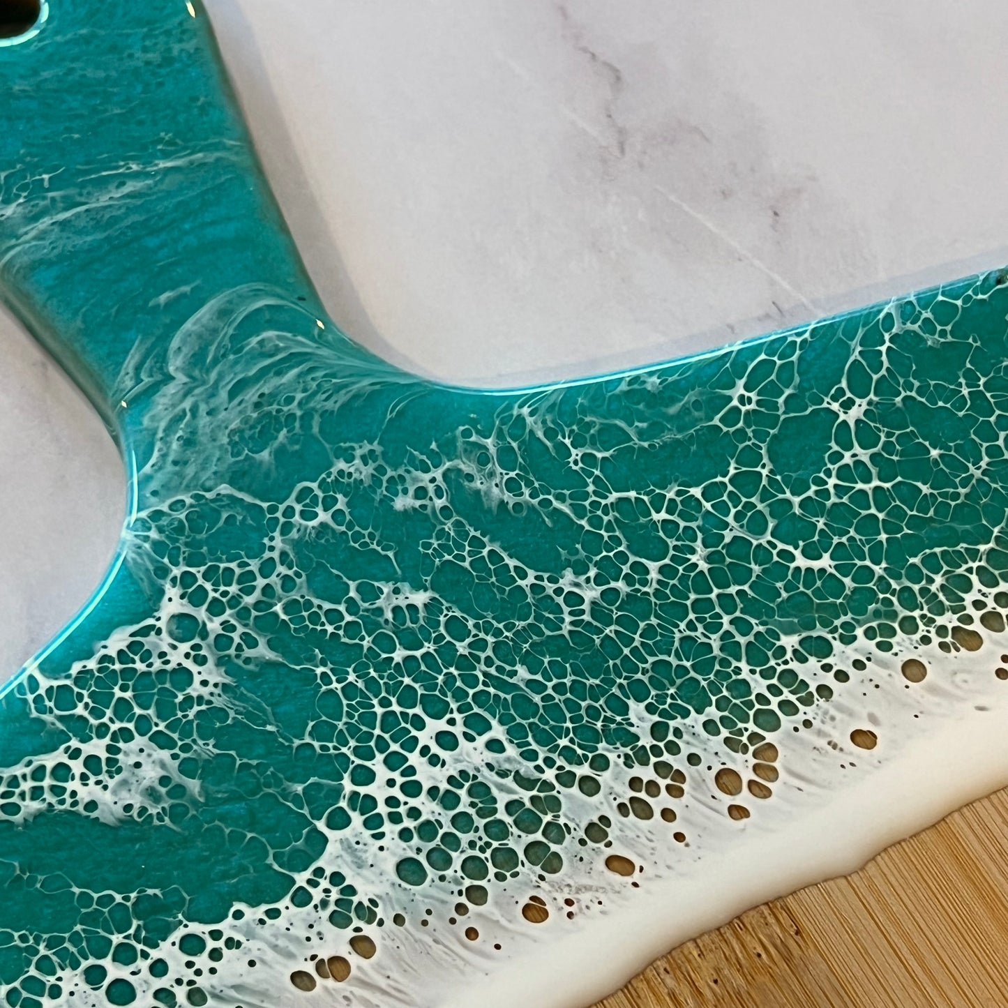 Bamboo Aqua Wave Charcuterie Board