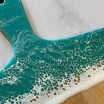 Bamboo Aqua Wave Charcuterie Board