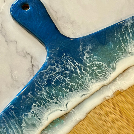 Bamboo Ocean Wave Charcuterie Board (B)