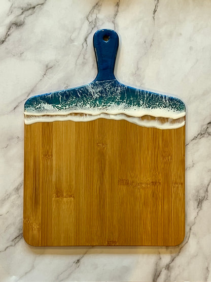 Bamboo Ocean Wave Charcuterie Board (A)
