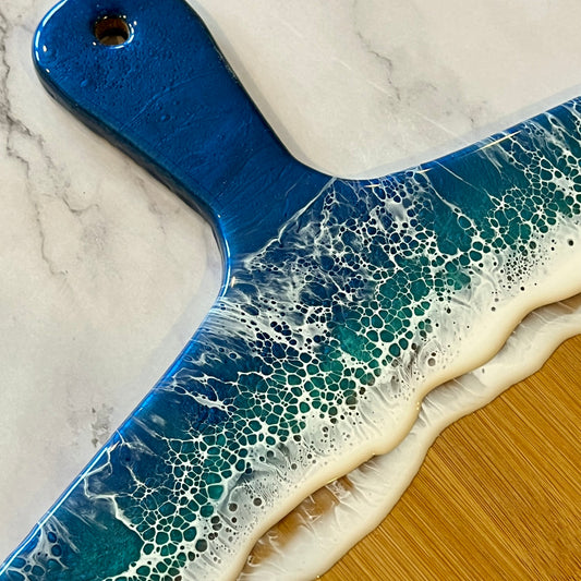 Bamboo Ocean Wave Charcuterie Board (A)