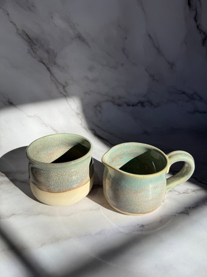 Ocean themed Cream and Sugar set