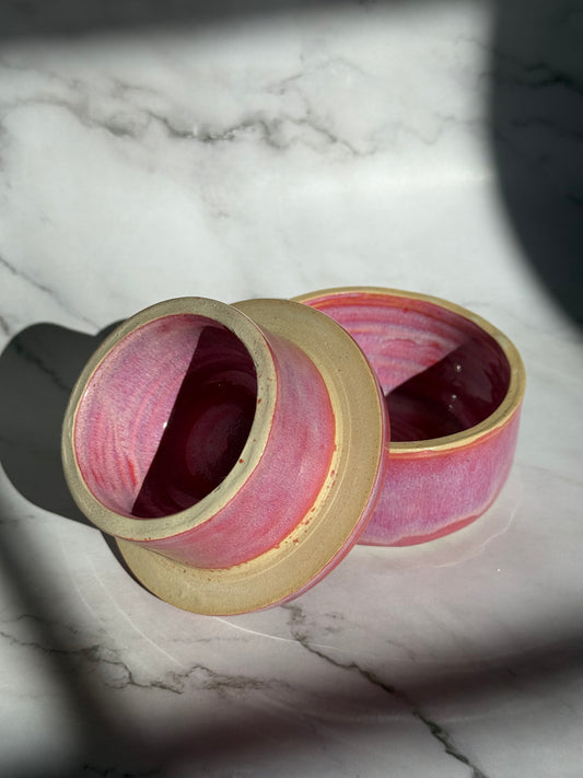 Bright pink French butter bell