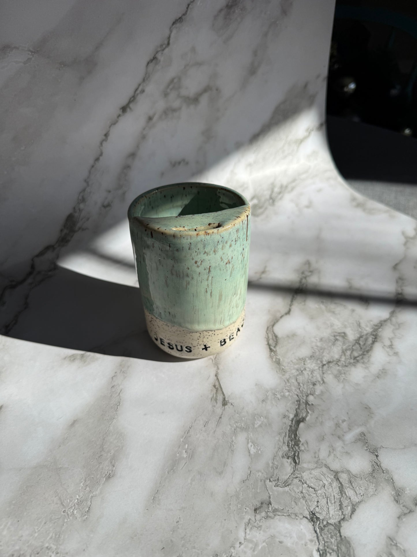 Jesus and Beach Coffee Tumbler (b)