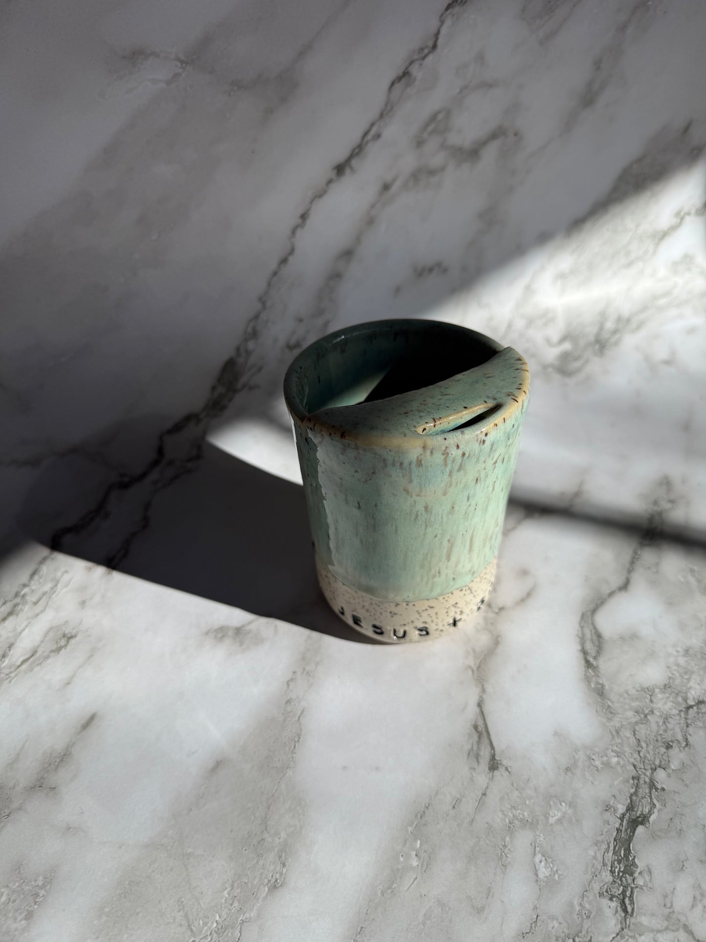 Jesus and Beach Coffee Tumbler (b)