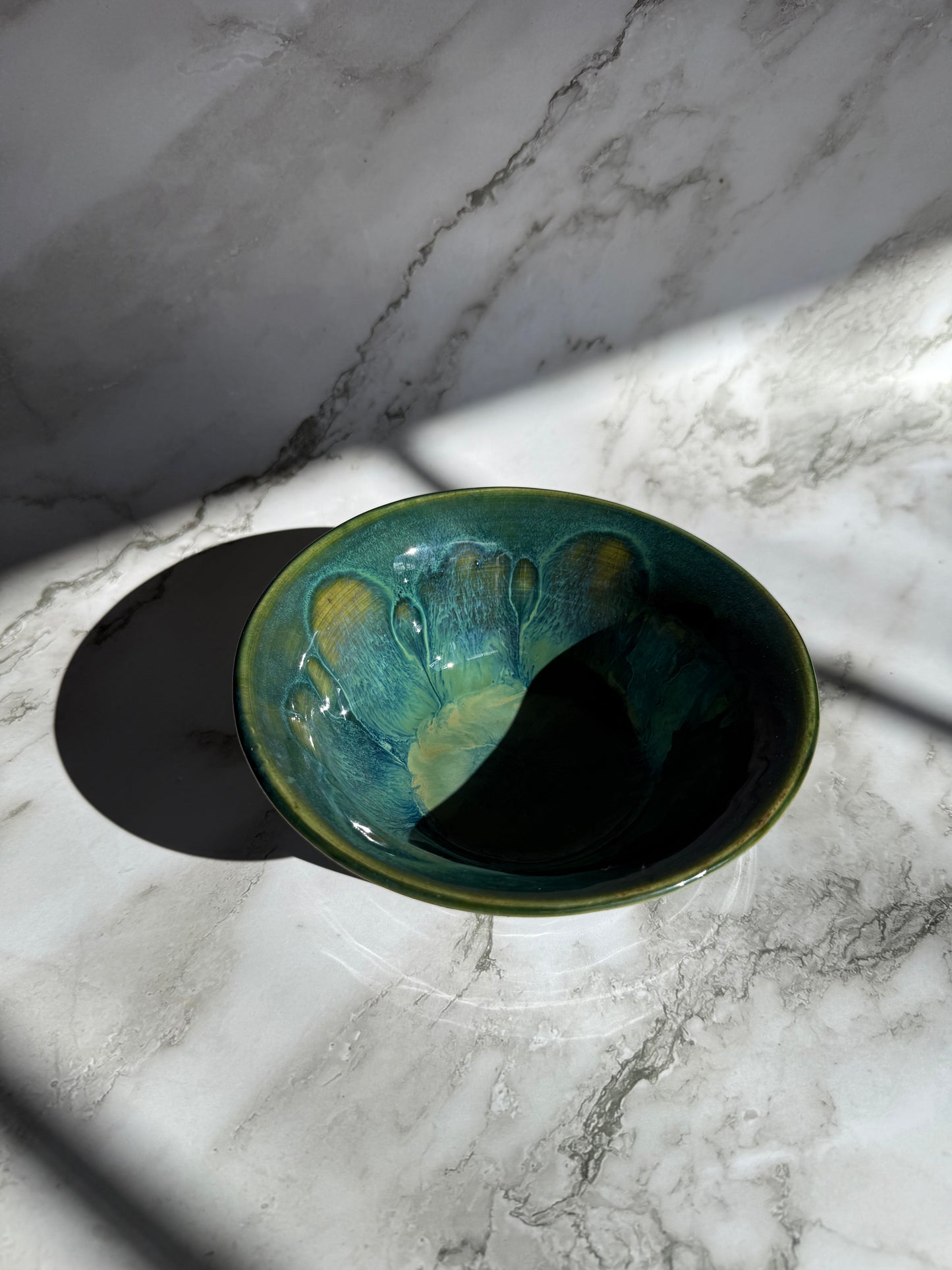 Bright Green Frozen Pond Bowl