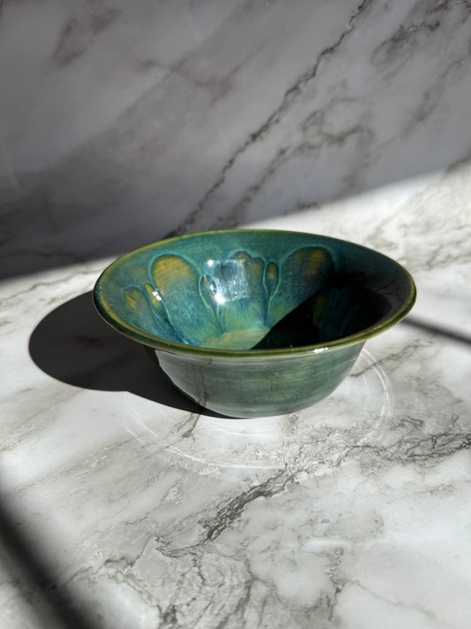 Bright Green Frozen Pond Bowl