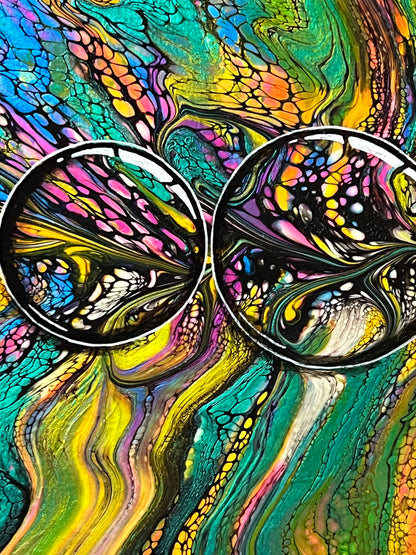 Stain Glass with Water Drops