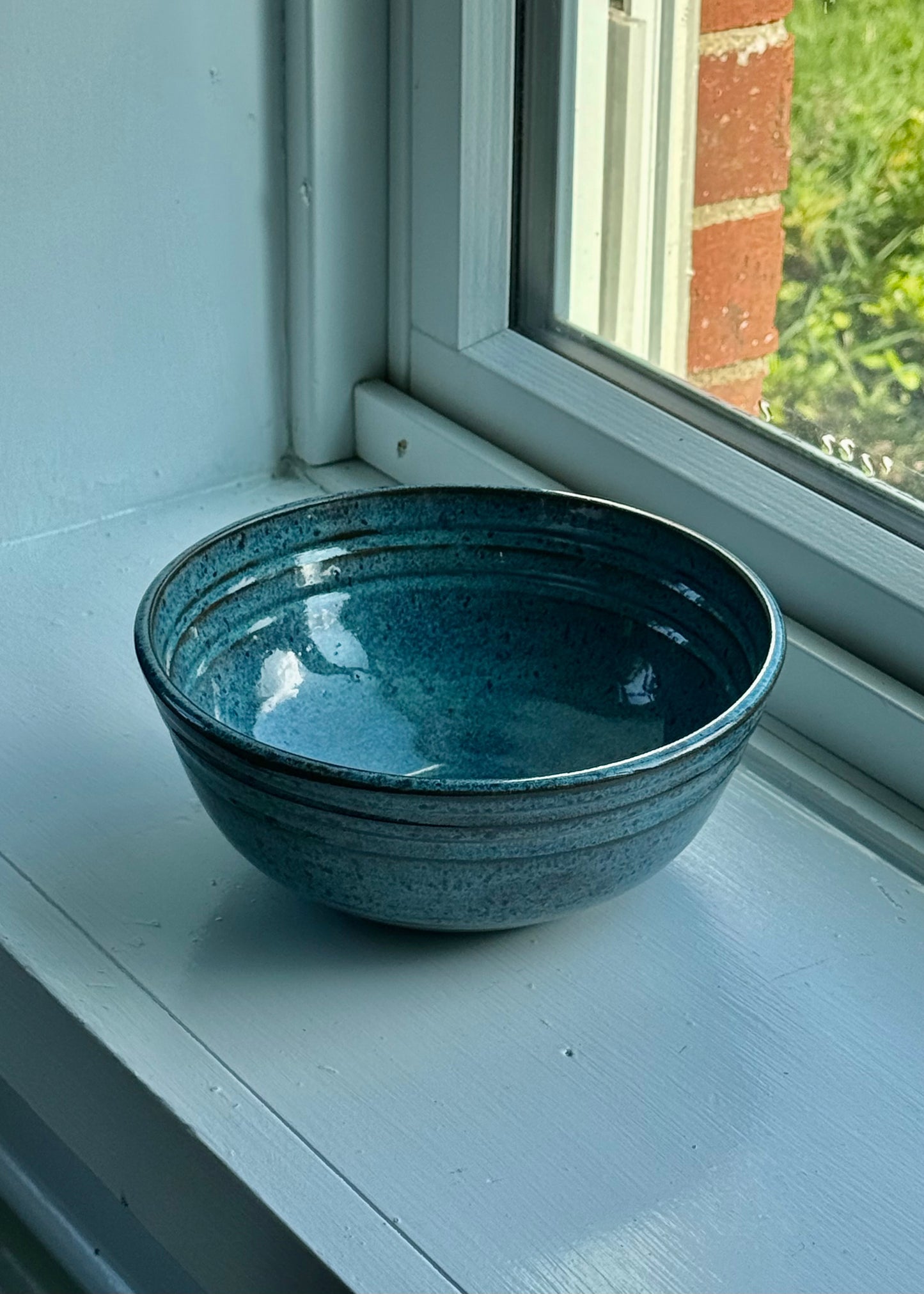 Deep Aqua Blue Ramen bowl (B)
