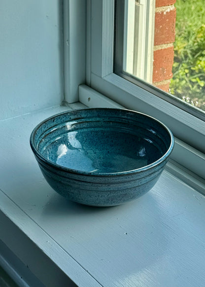 Deep Aqua Blue Ramen bowl (B)