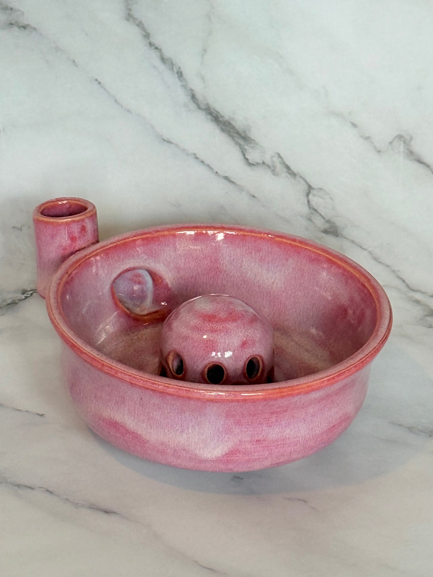 Small Bright Pink Spinning Berry bowl