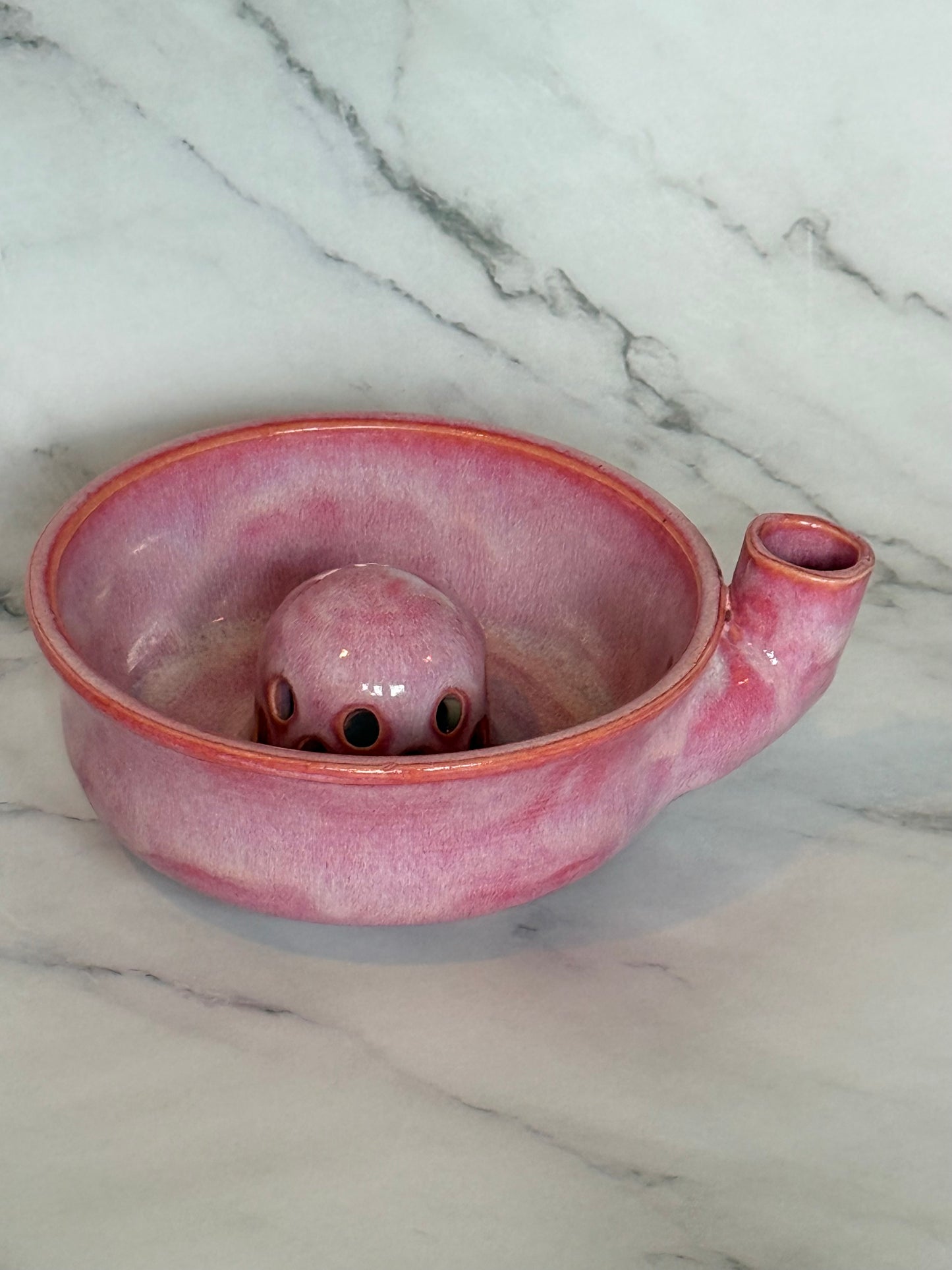 Small Bright Pink Spinning Berry bowl