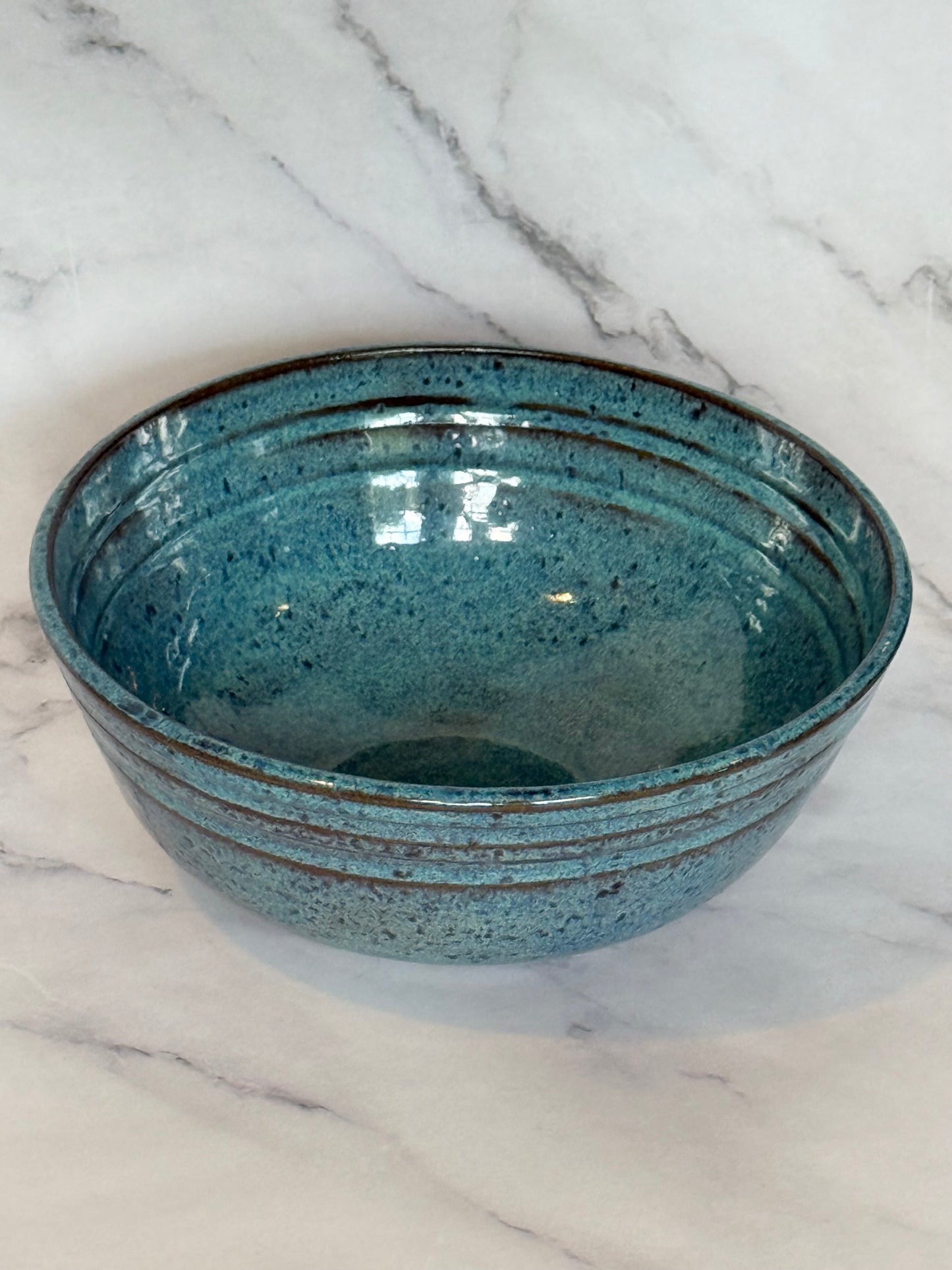 Deep Aqua Blue Ramen bowl (B)