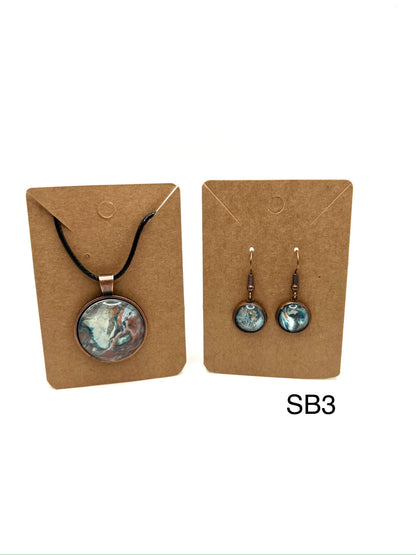 Light and Denim Blue with Copper