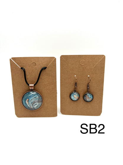 Blue and Copper Swirl