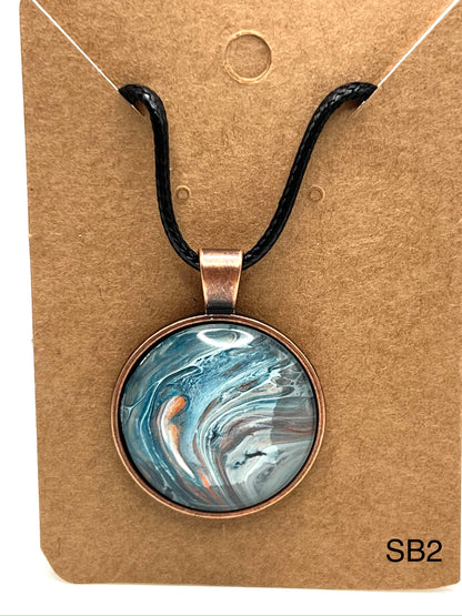 Blue and Copper Swirl