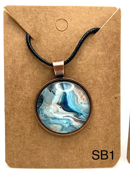 Gorgeous Blues set in Bronze