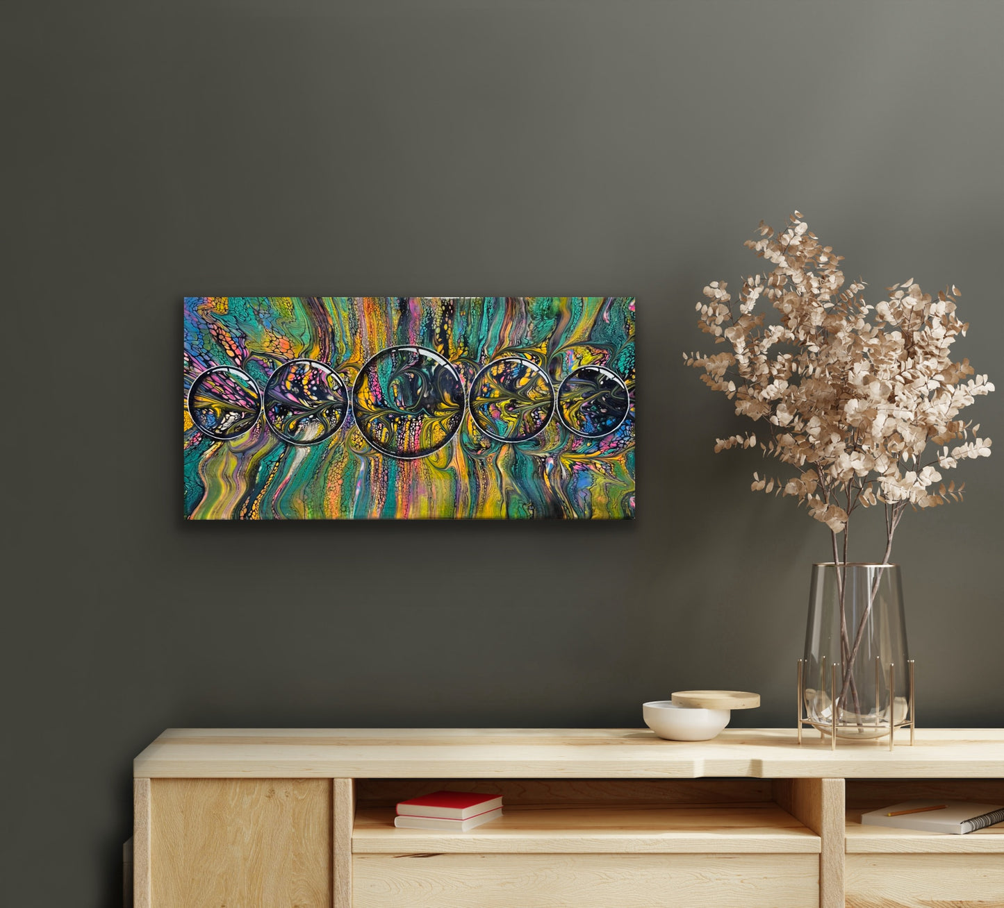 Stain Glass with Water Drops