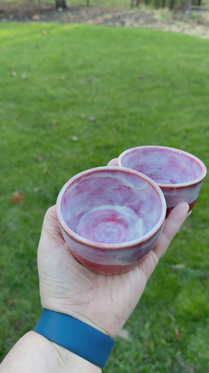Pink & Red dessert bowls