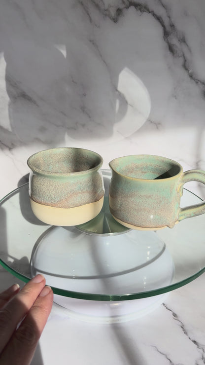 Ocean themed Cream and Sugar set