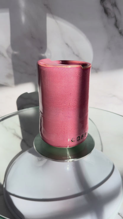 Pink "coffee is my friend" tumbler